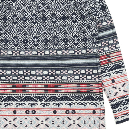 Alexara Womens Blue Batik Knit A-Line  Size 14