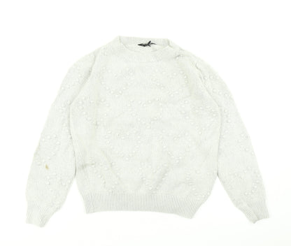 Dorothy Perkins Womens Grey  Knit Pullover Jumper Size 12