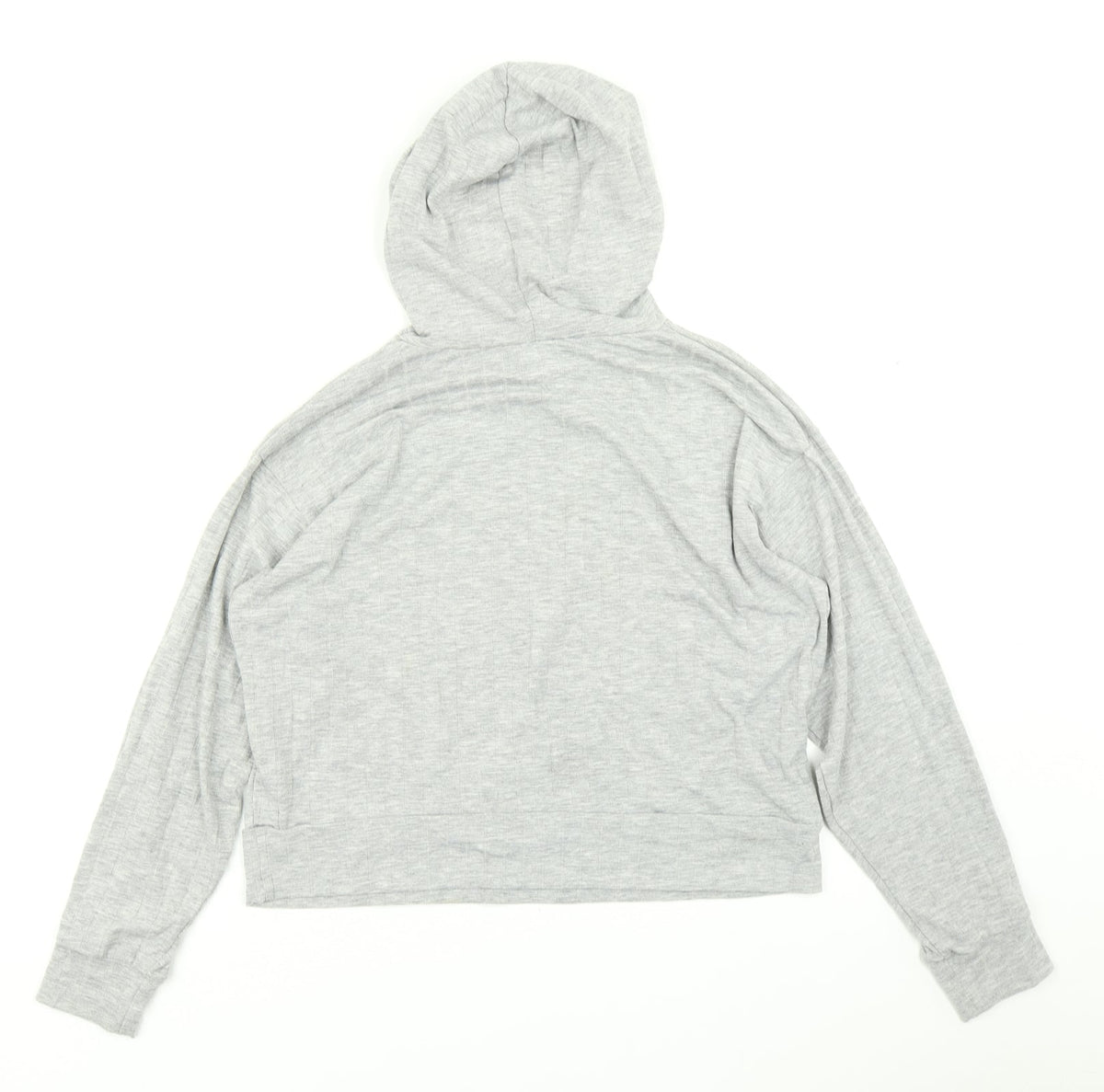 New Look Womens Grey   Pullover Hoodie Size M  - Cropped