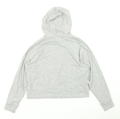 New Look Womens Grey   Pullover Hoodie Size M  - Cropped