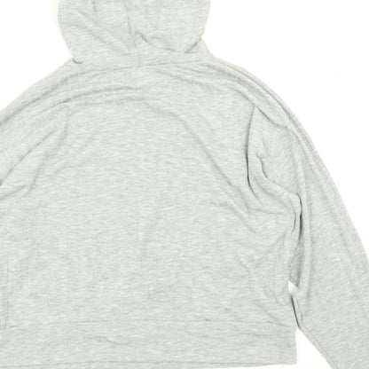 New Look Womens Grey   Pullover Hoodie Size M  - Cropped
