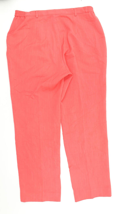 Womens UK Size 20 Oscar B Regular Fit  Pink Trousers