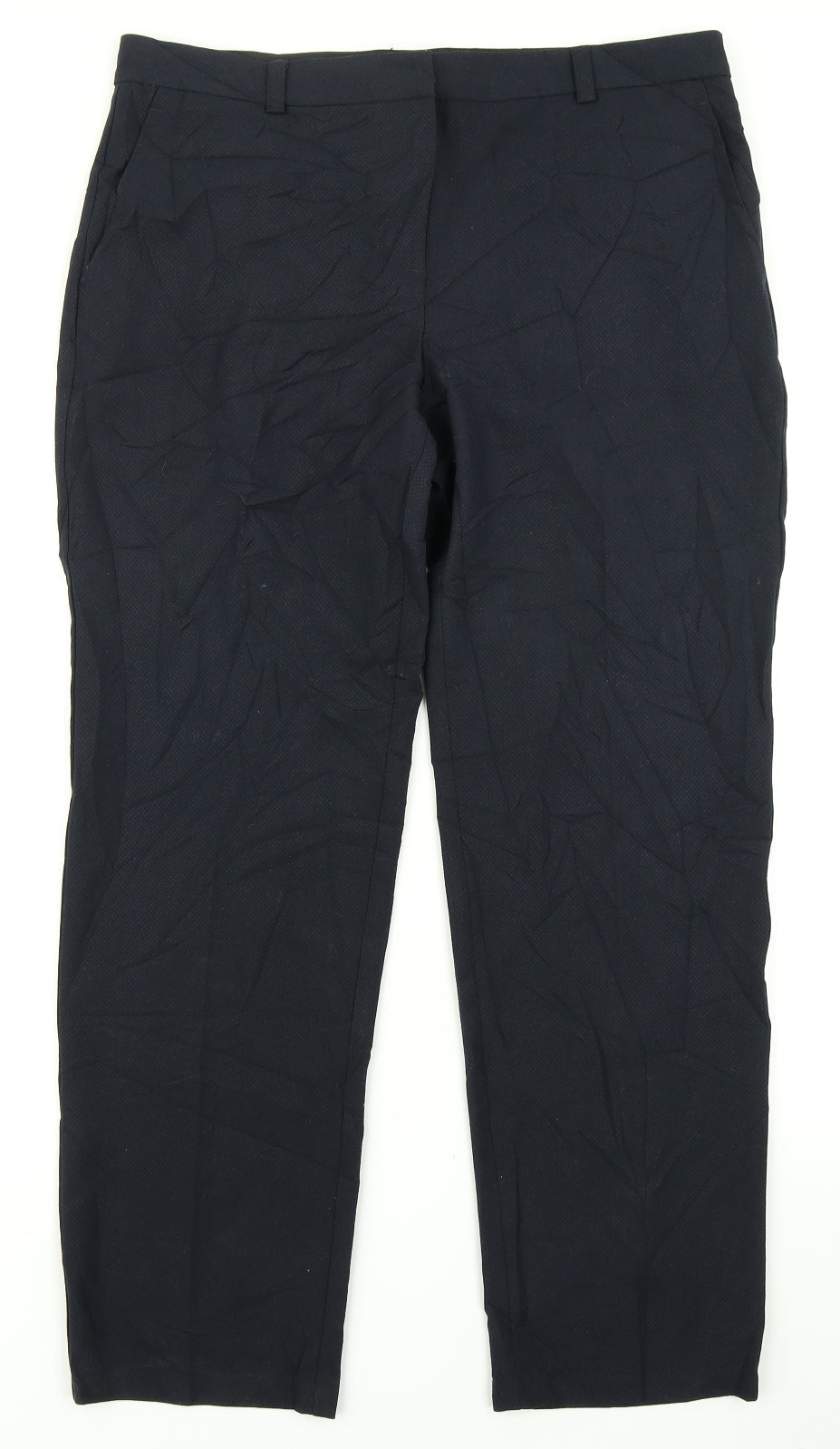 Womens UK Size 14 M&S Collection Regular Fit Dress Pants Blue Trousers