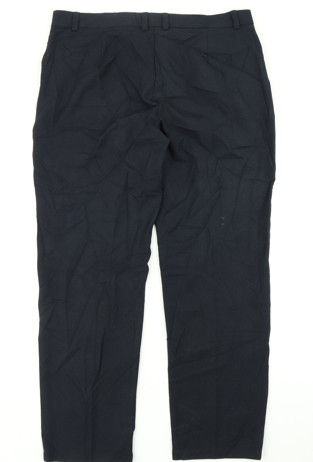 Womens UK Size 14 M&S Collection Regular Fit Dress Pants Blue Trousers