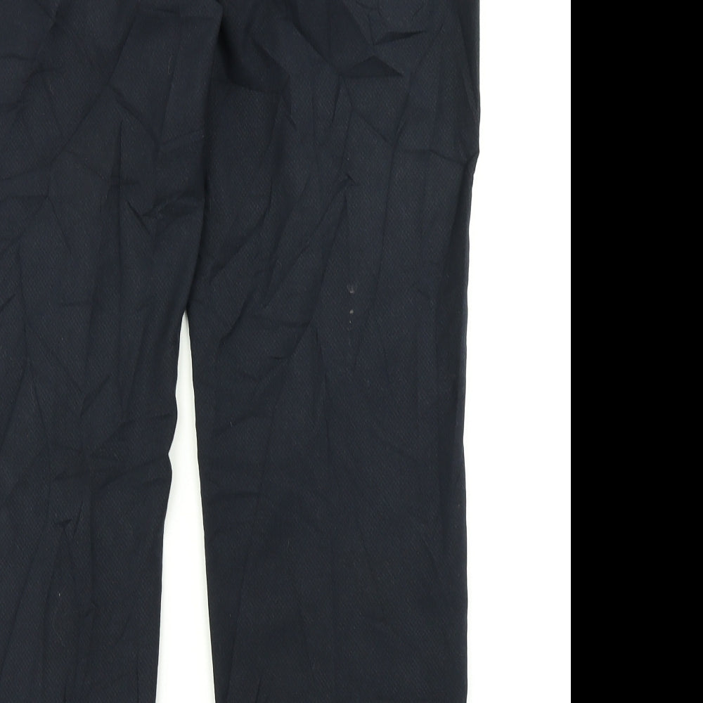 Womens UK Size 14 M&S Collection Regular Fit Dress Pants Blue Trousers