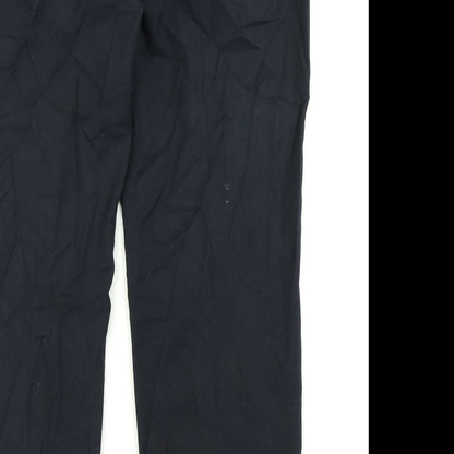 Womens UK Size 14 M&S Collection Regular Fit Dress Pants Blue Trousers