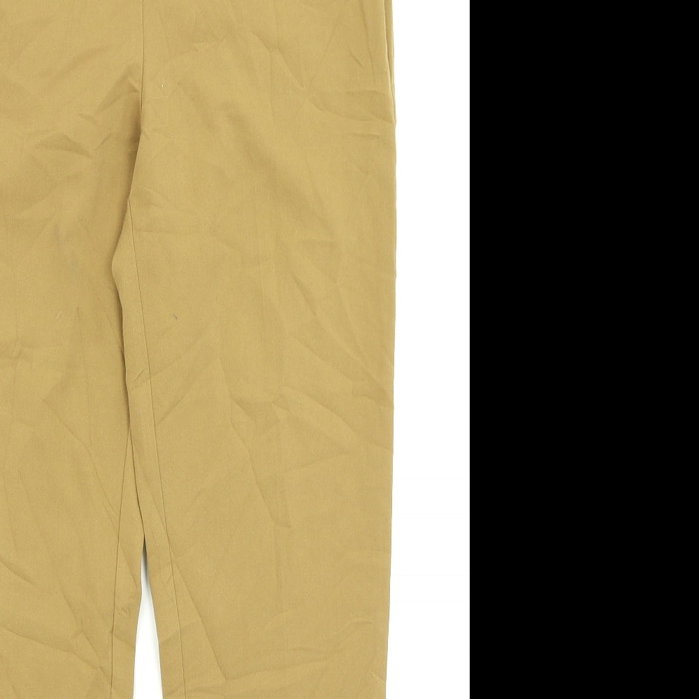 F&F Womens Yellow   Dress Pants Trousers Size 8 L25 in