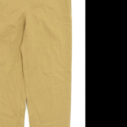 F&F Womens Yellow   Dress Pants Trousers Size 8 L25 in