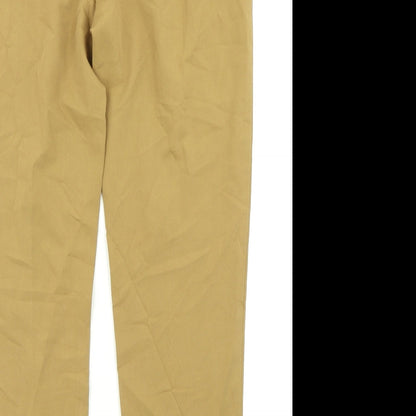 F&F Womens Yellow   Dress Pants Trousers Size 8 L25 in