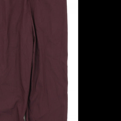 Womens UK Size 8 New Look Regular Fit Dress Pants Purple Trousers