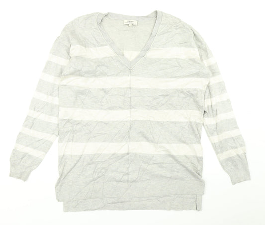 Womens UK Size M Papaya Grey Pullover Jumper
