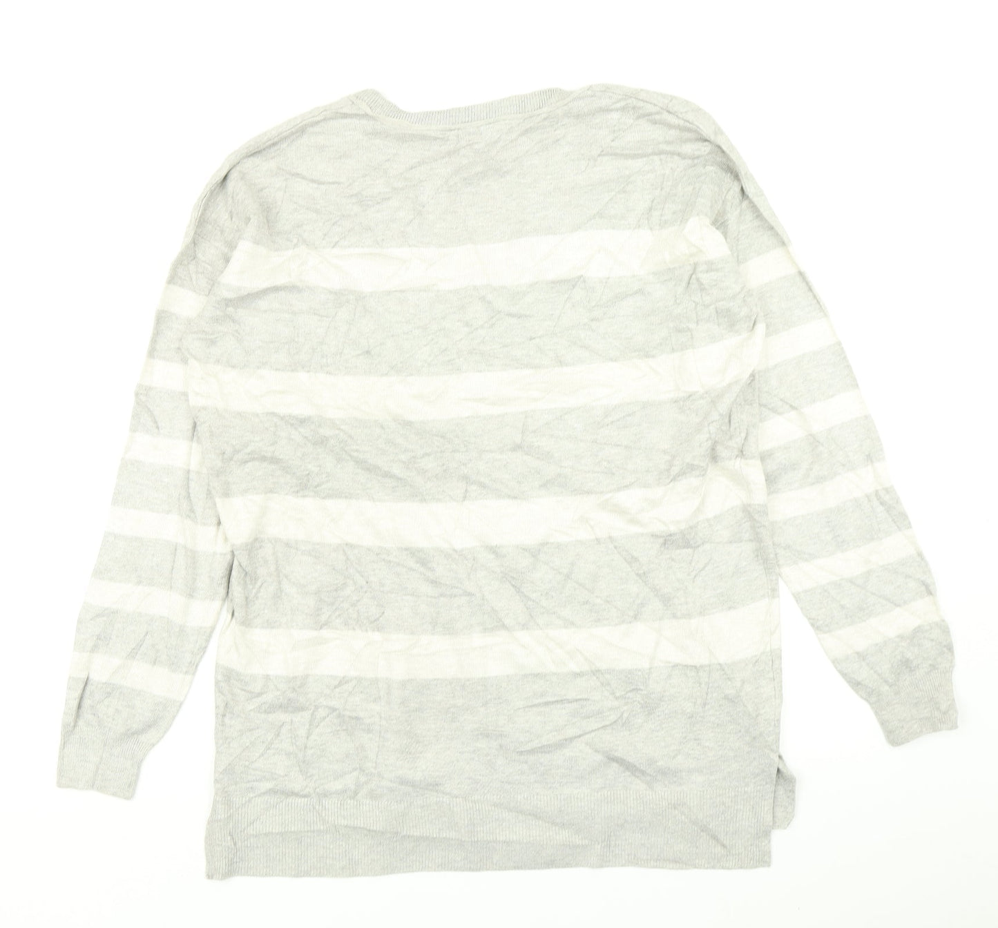 Womens UK Size M Papaya Grey Pullover Jumper