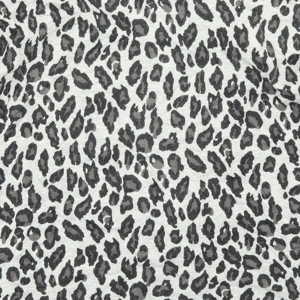 Alex & Co Womens Grey Animal Print Knit Pullover Jumper Size 12