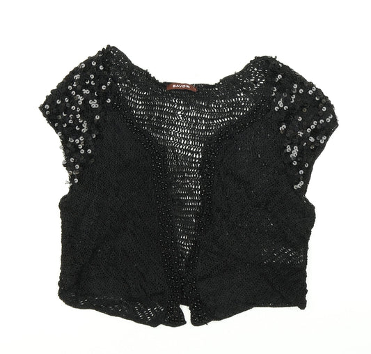 Savoir Womens Black  Knit Cardigan Jumper Size 10