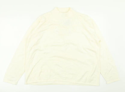 Womens UK Size L BM Ivory Pullover Jumper