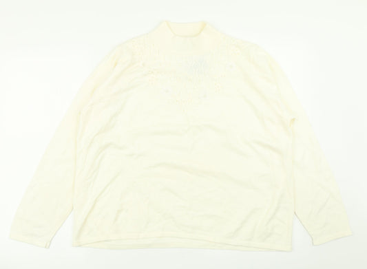 Womens UK Size L BM Ivory Pullover Jumper