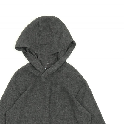 Primark Boys Grey  Knit Pullover Hoodie Size 8-9 Years