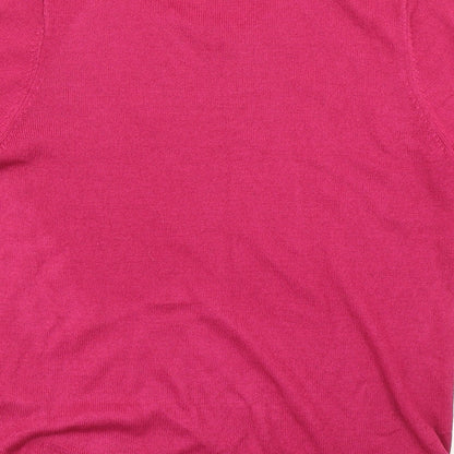 Bonmarché Womens Pink  Knit Basic T-Shirt Size 12