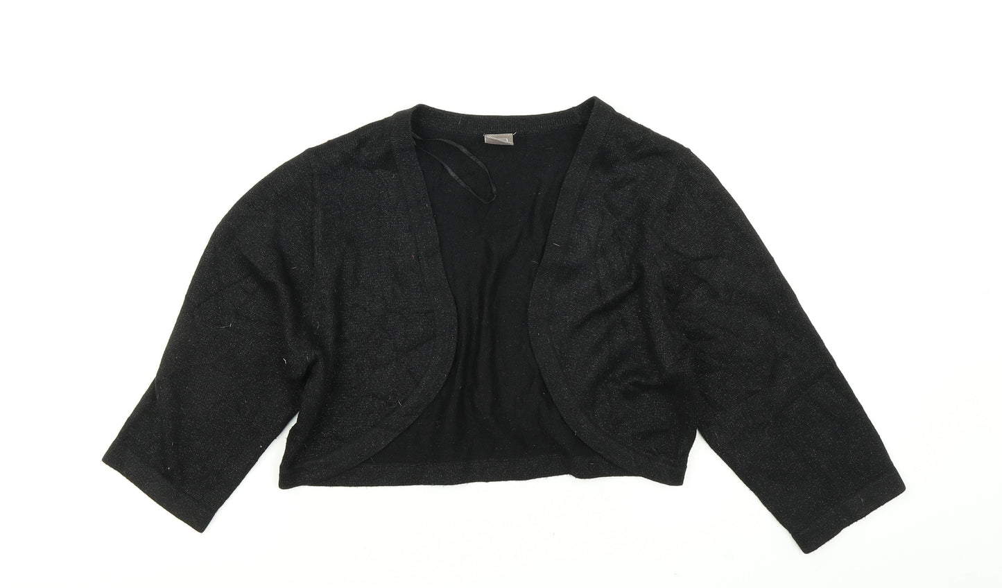 TU Womens Black  Knit Cardigan Jumper Size 12