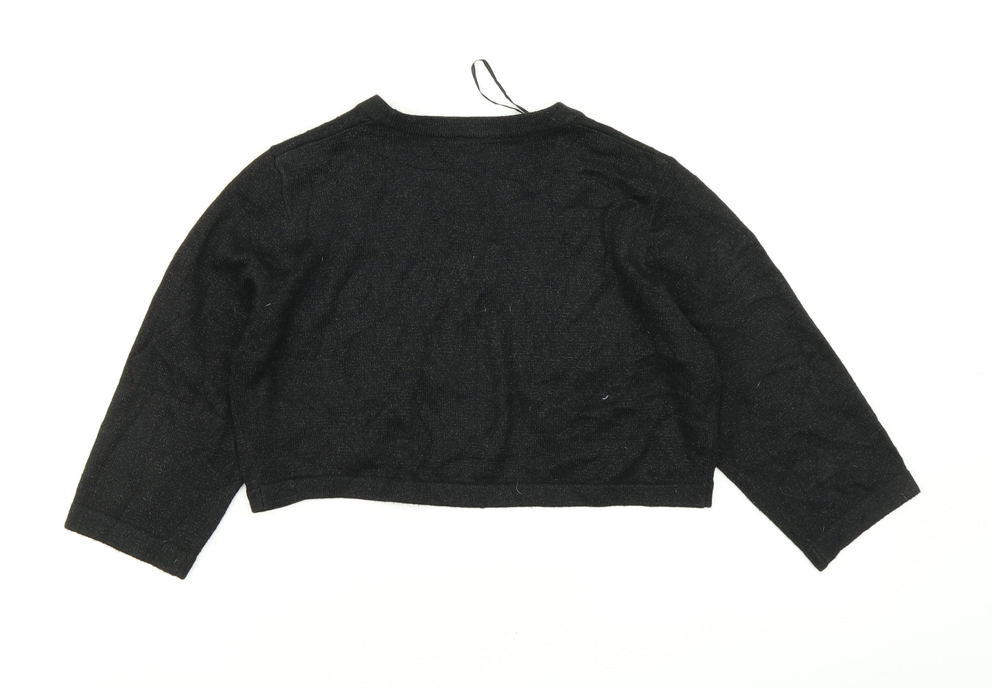 TU Womens Black  Knit Cardigan Jumper Size 12