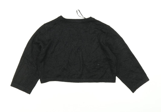TU Womens Black  Knit Cardigan Jumper Size 12
