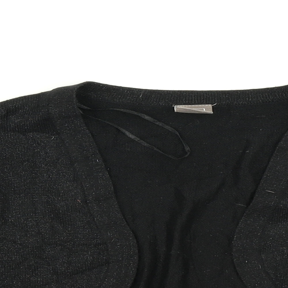 TU Womens Black  Knit Cardigan Jumper Size 12