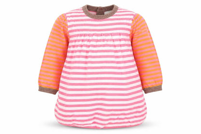 Mini Club Girls Pink Striped Knit Jumper Dress  Size 3-6 Months
