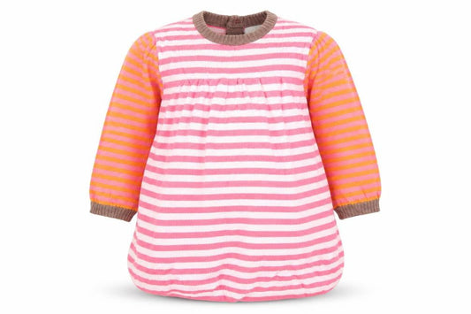 Mini Club Girls Pink Striped Knit Jumper Dress  Size 3-6 Months
