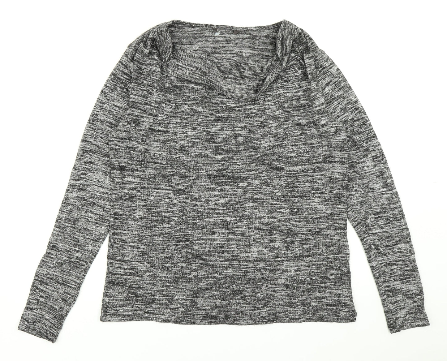 Womens UK Size 12 Preworn Grey Basic T-Shirt