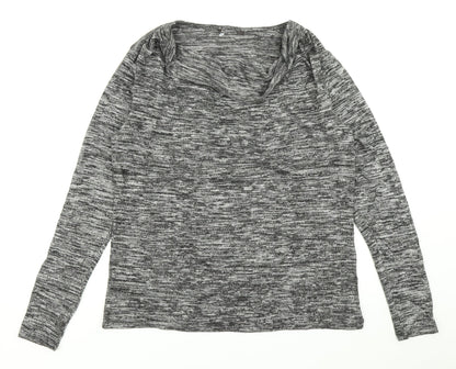 Womens UK Size 12 Preworn Grey Basic T-Shirt