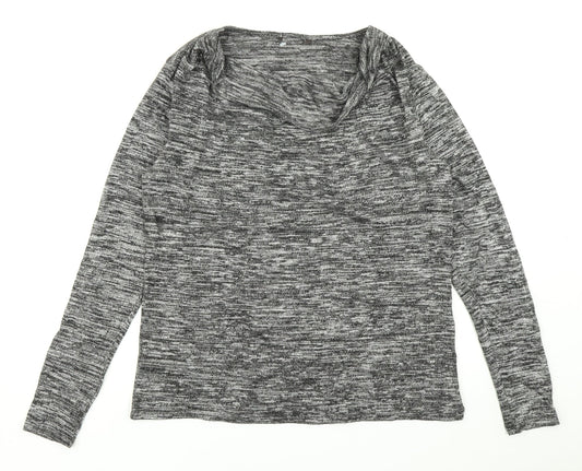 Womens UK Size 12 Preworn Grey Basic T-Shirt