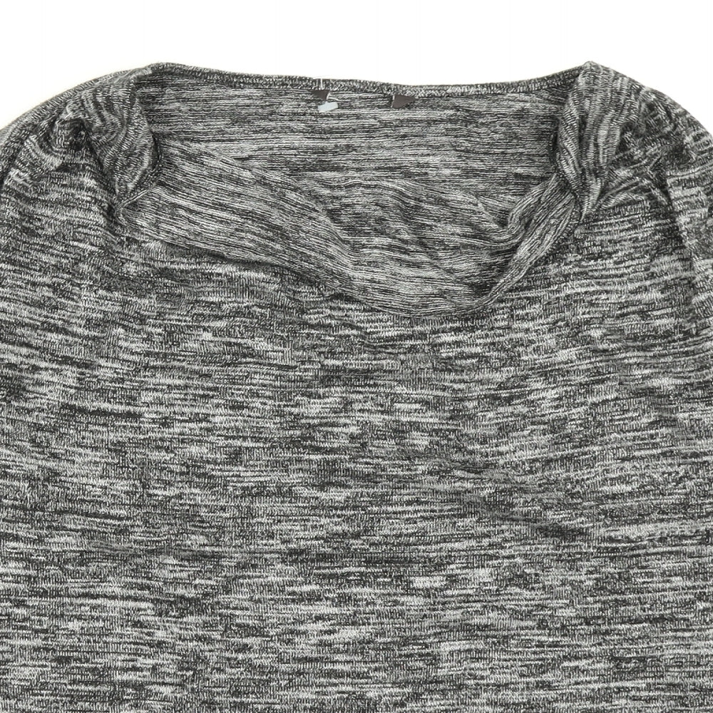 Womens UK Size 12 Preworn Grey Basic T-Shirt