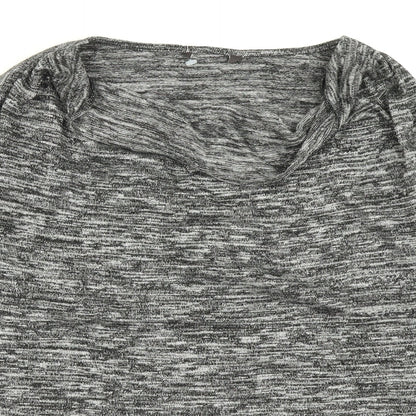 Womens UK Size 12 Preworn Grey Basic T-Shirt