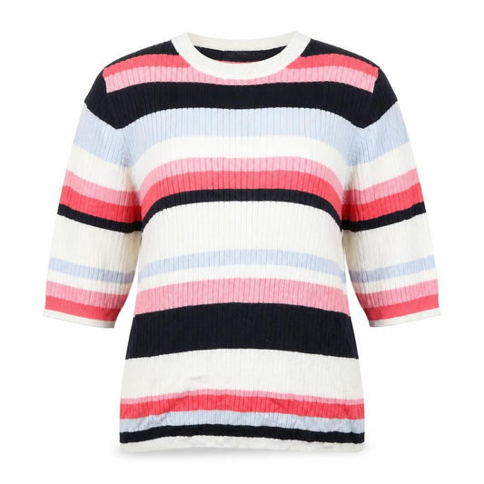 Marks & Spencer Collection Womens Pink Striped Knit Pullover Jumper Size 12