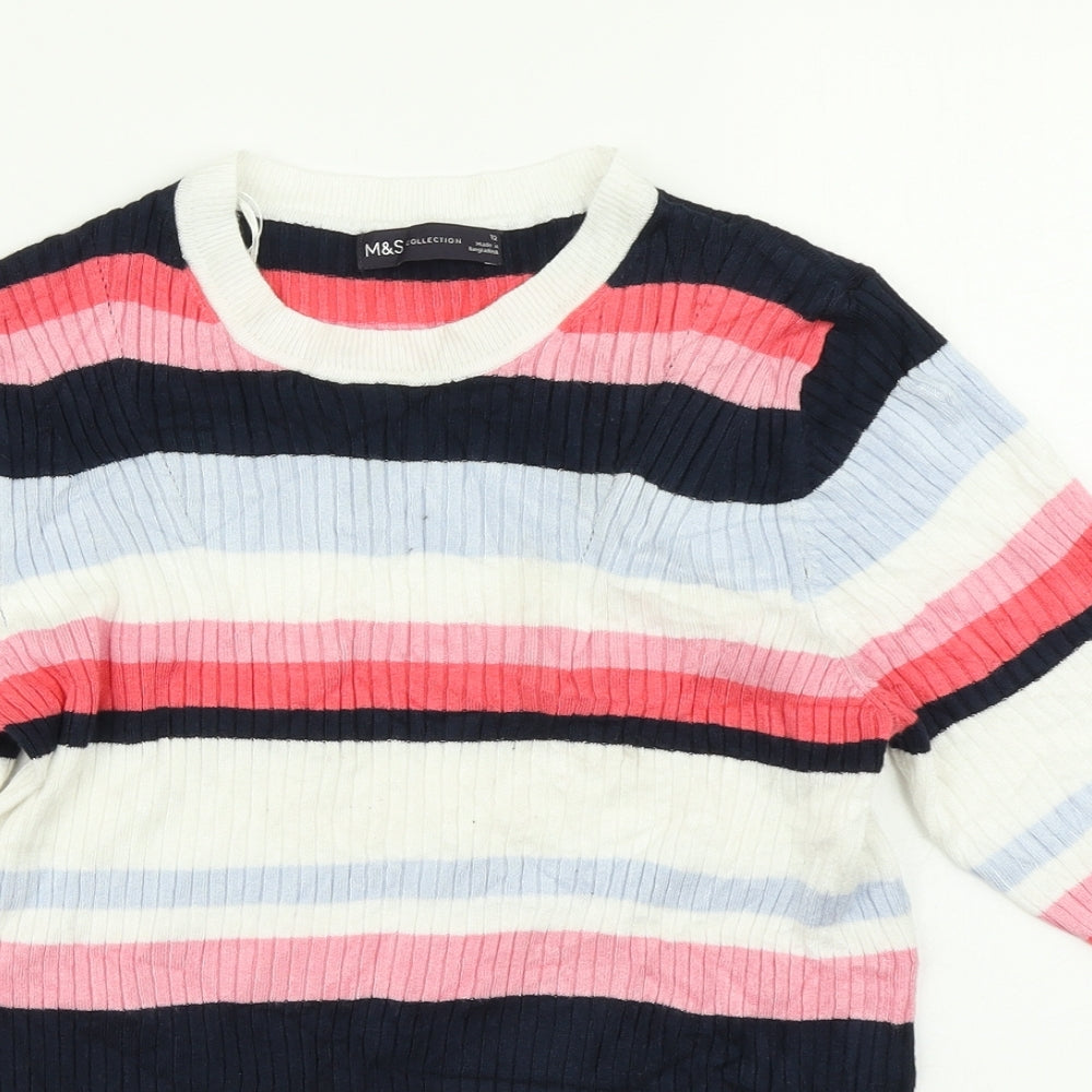 Womens UK Size 12 M&S Collection Pink Pullover Jumper