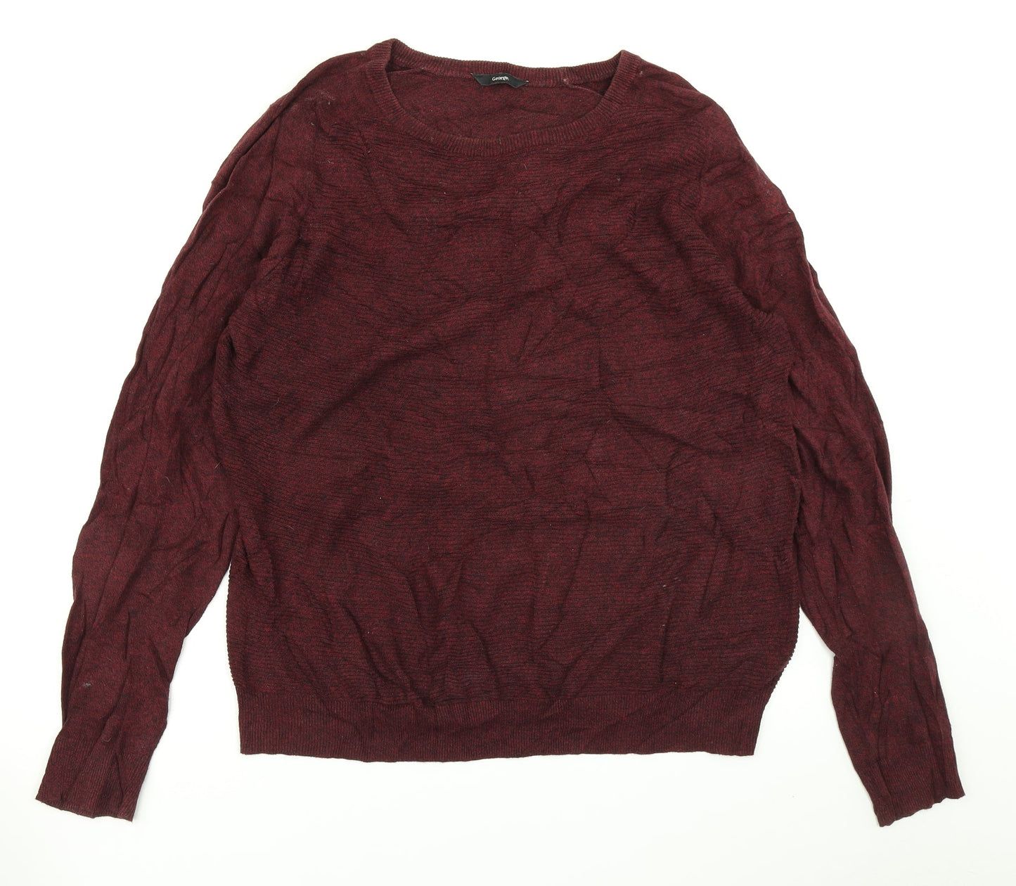 George Mens Purple  Knit Pullover Jumper Size L