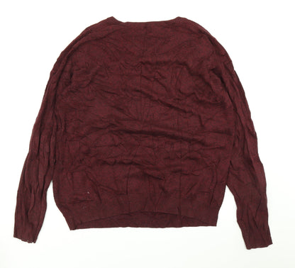 George Mens Purple  Knit Pullover Jumper Size L