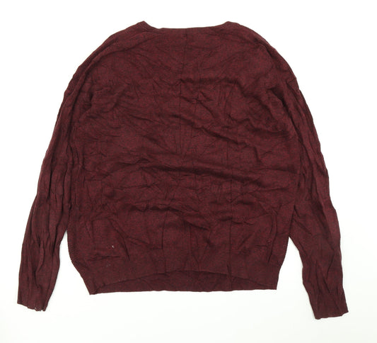 George Mens Purple  Knit Pullover Jumper Size L