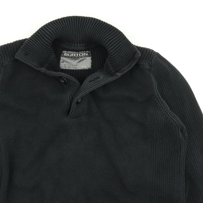 Burton Mens Black  Knit Pullover Jumper Size M