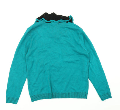 Womens UK Size M Elegant Green Pullover Jumper