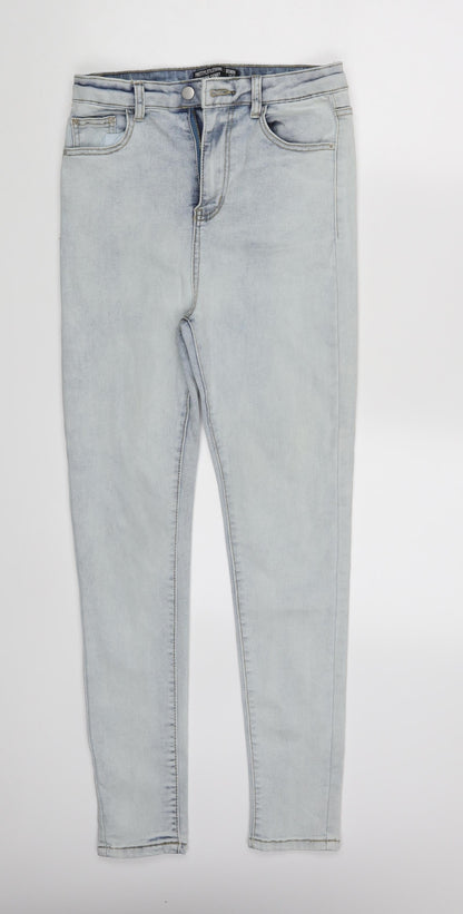 PRETTYLITTLETHING Womens Blue  Denim Skinny Jeans Size 10 L27 in