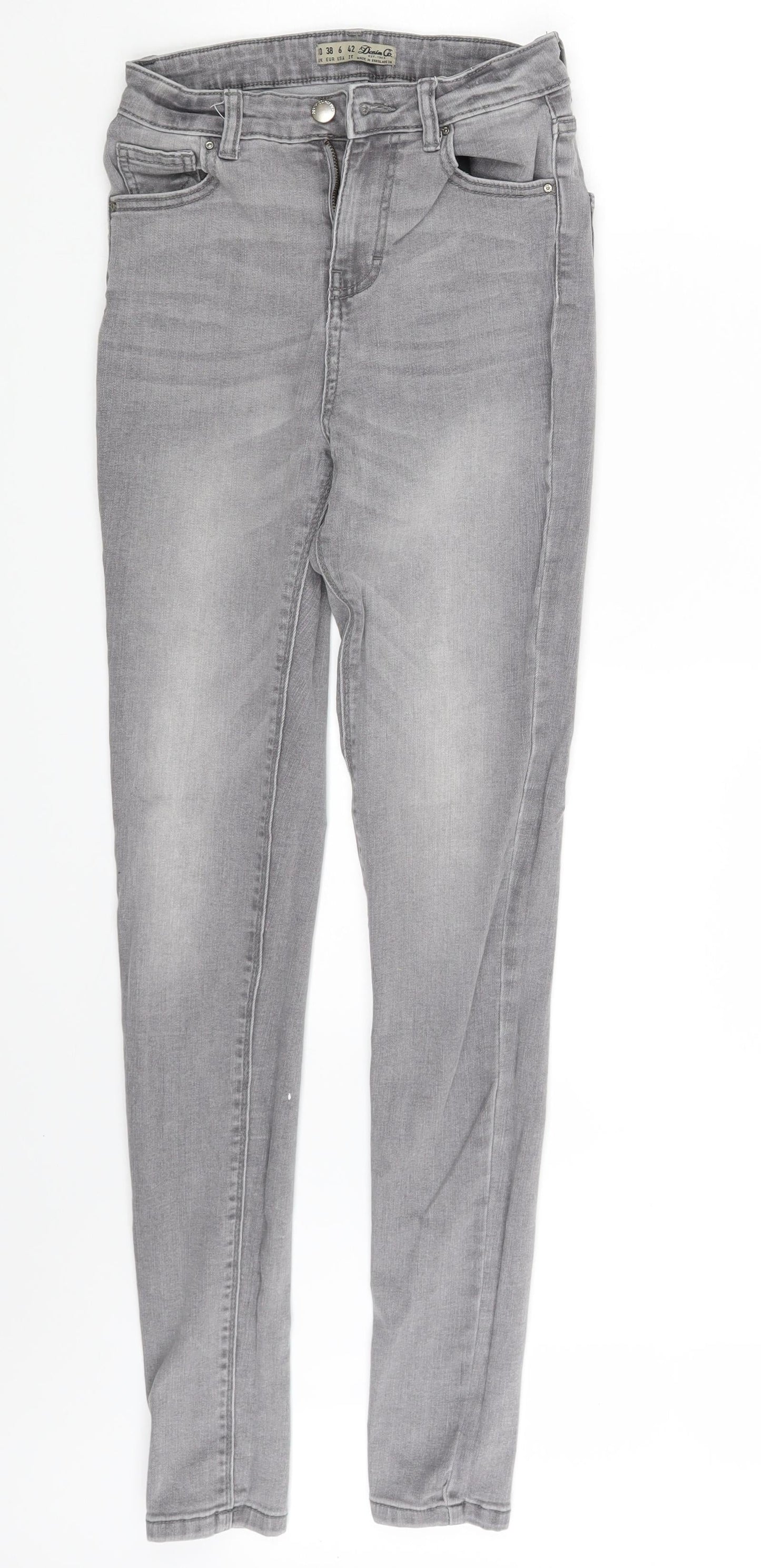 Denim & Co  Womens Grey  Denim Skinny Jeans Size 10 L30 in