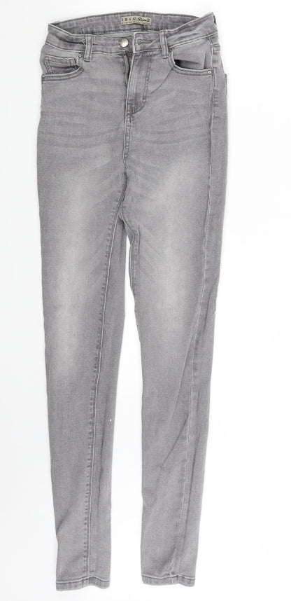 Denim & Co  Womens Grey  Denim Skinny Jeans Size 10 L30 in