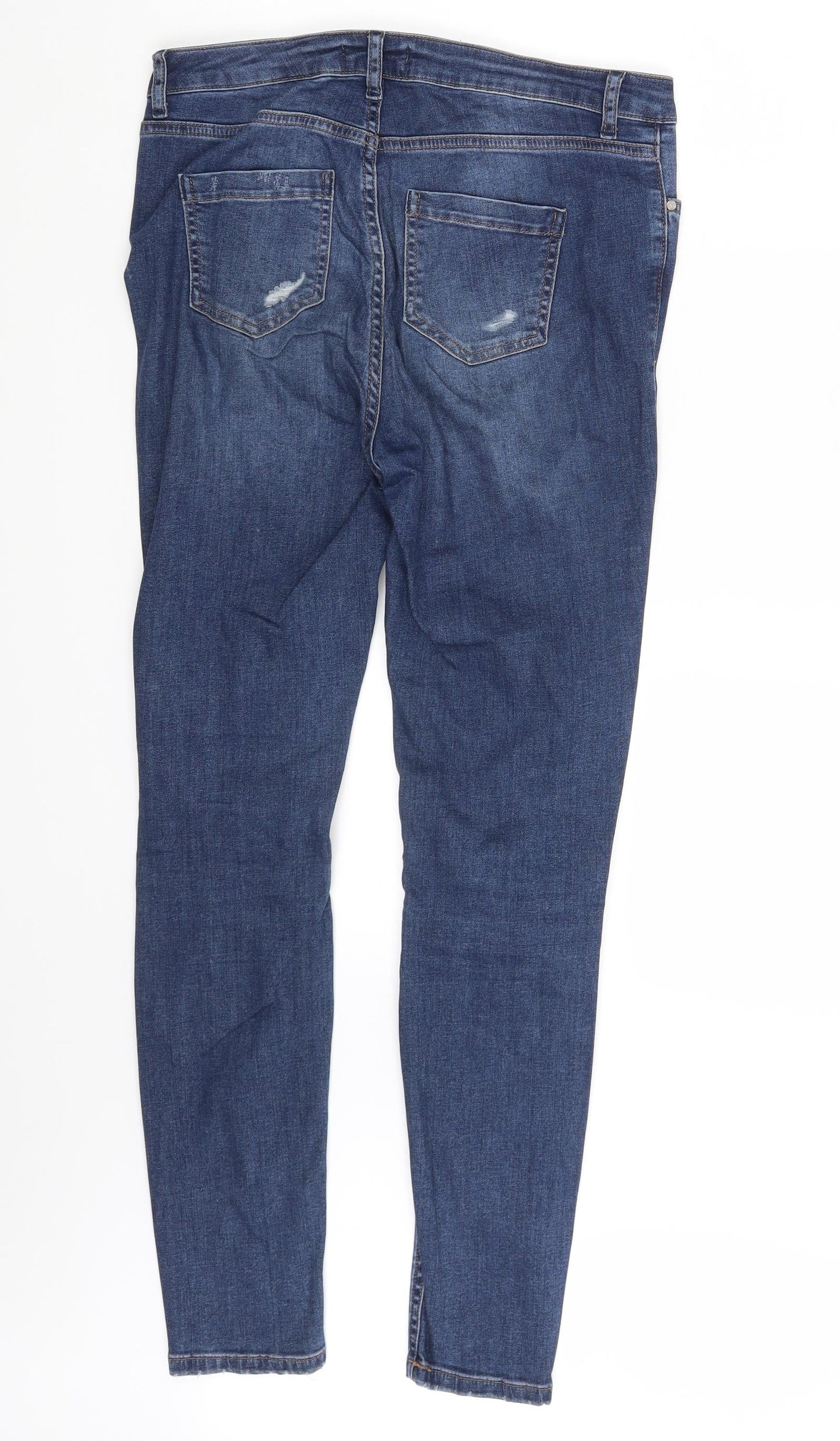 Missguided  Womens Blue  Denim Skinny Jeans Size 10 L29 in