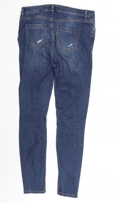 Missguided  Womens Blue  Denim Skinny Jeans Size 10 L29 in