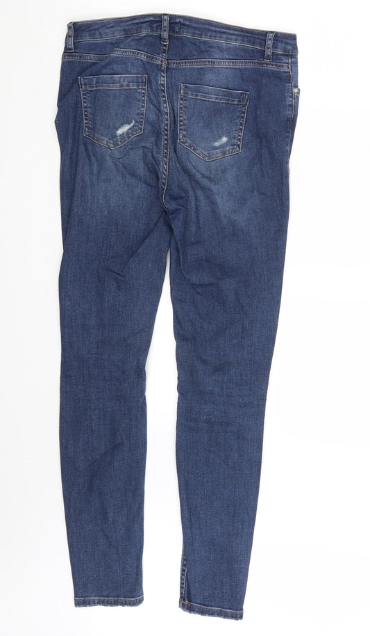 Missguided  Womens Blue  Denim Skinny Jeans Size 10 L29 in