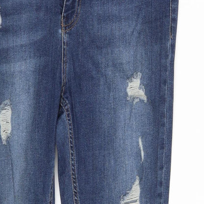 Missguided  Womens Blue  Denim Skinny Jeans Size 10 L29 in
