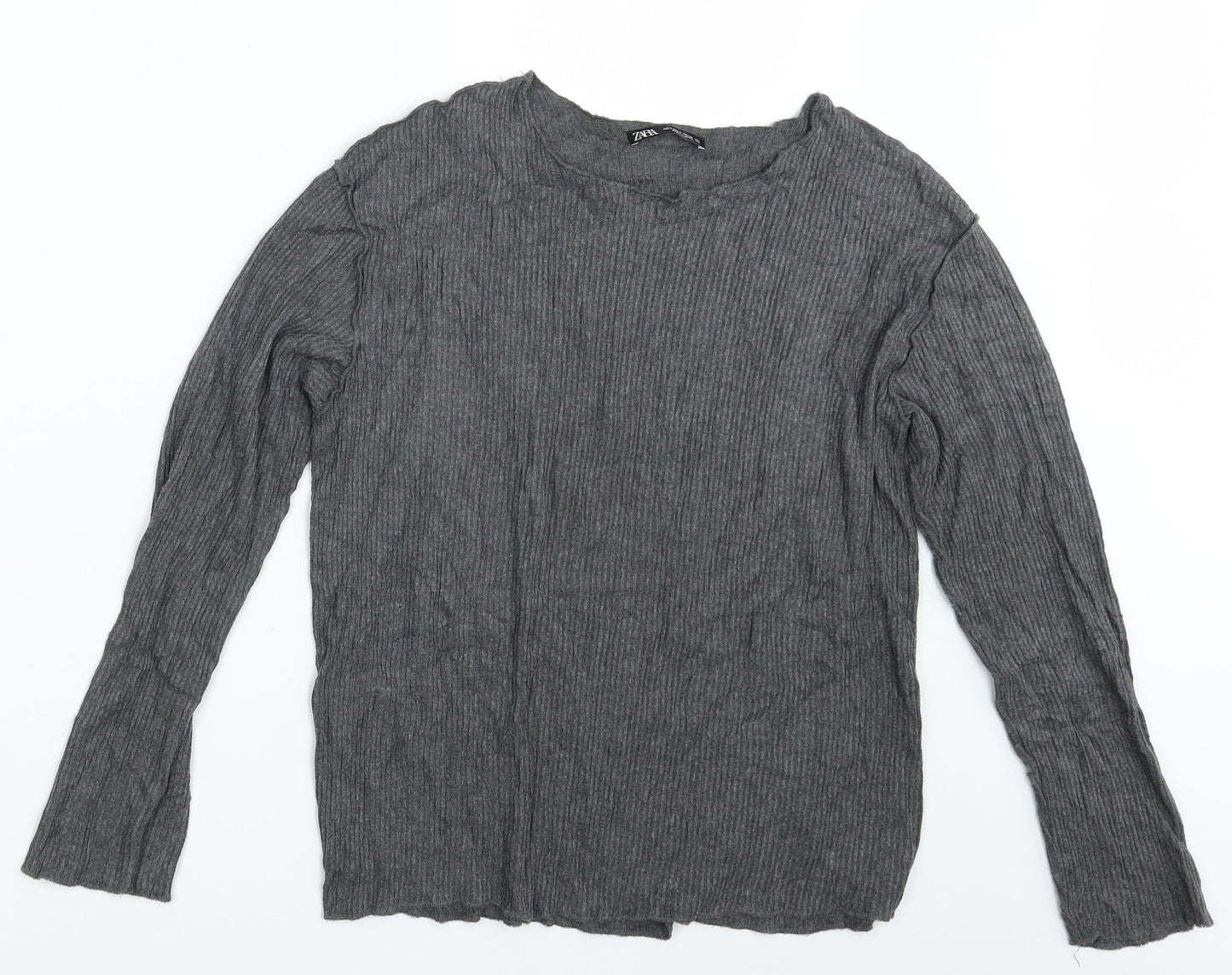 Womens UK Size S Zara Grey Pullover Jumper