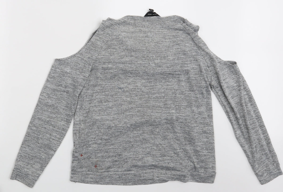 New Look Womens Grey   Pullover Sweatshirt Size 12
