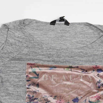 New Look Womens Grey   Pullover Sweatshirt Size 12